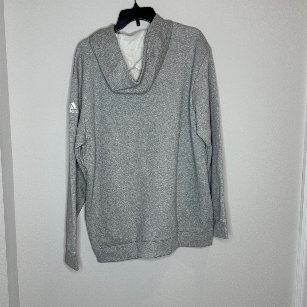 Adidas Gray Fleece Hoodie - Picture 3 of 5
